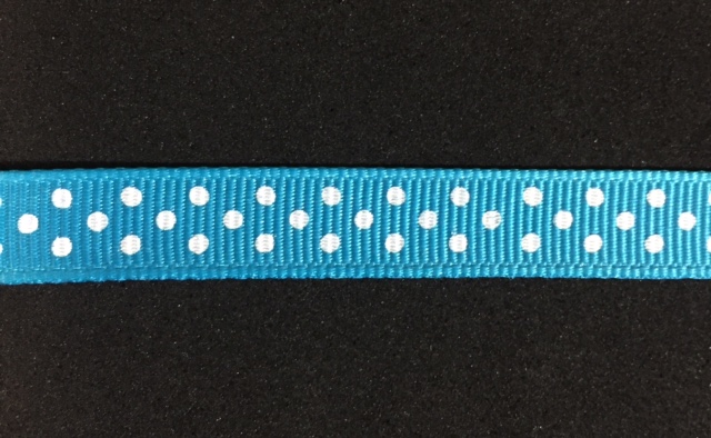 3/8" Blue Dotty Ribbon
